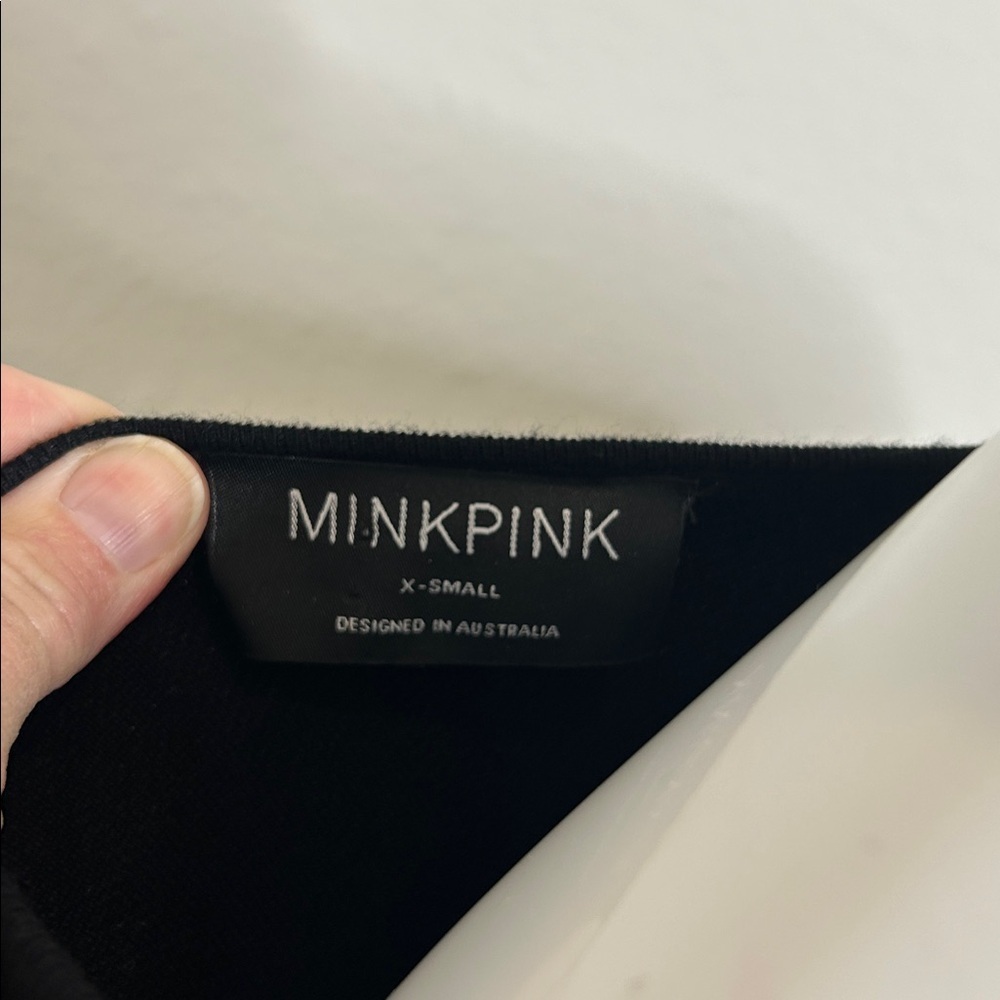 MINKPINK Isabel whimisigoth Black Long Sleeve Knit Dress - Picture 5 of 8